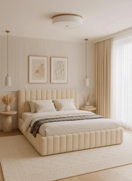 Fabric Wallcovering Solution for Bedroom