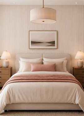 Fluted Wall Panel for Bedroom