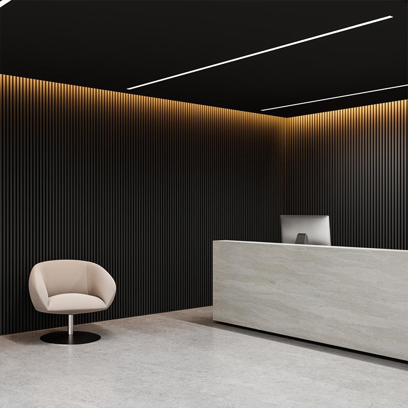 Black Wall Panels for Commercial Interiors