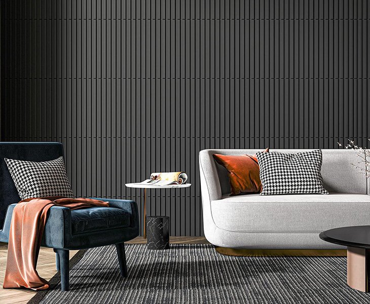 Black Wall Panels for Modern Interior Design