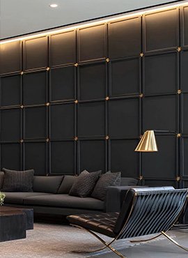 Black Wall Panel for Apartment