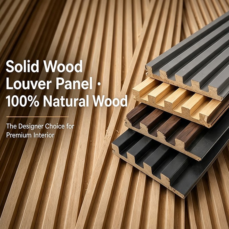 Solid Wood Louver Panel