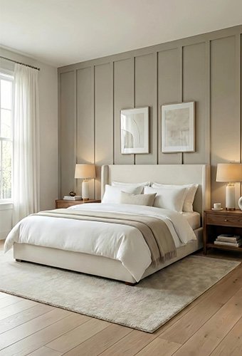 Solid Color Bedroom Wall Panels for Residential