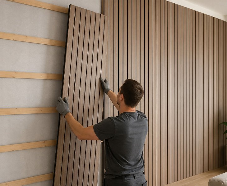 Easily Install Living Room Wall Panels