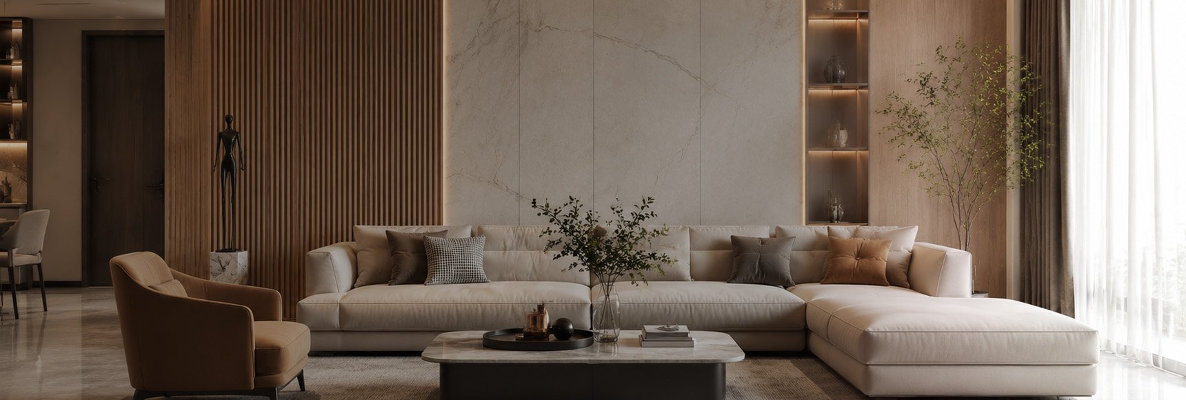 Inspiring Better Living Room with Decorative Wall Panels Designed for Modern Interiors